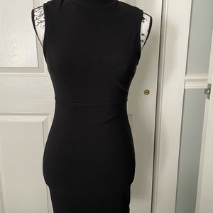 Express black fitted dress